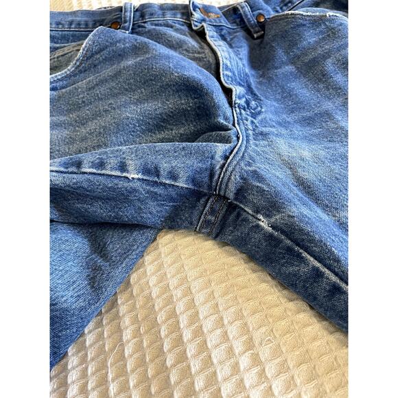 Wrangler Relaxed Fit Destressed Straight Leg High Waisted Western Wear Jeans 31 - Picture 14 of 14